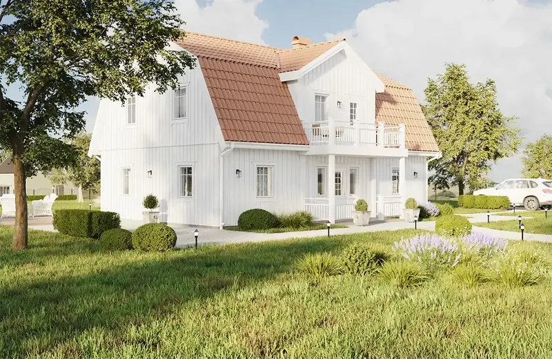 Tvåplanshus Glottra 154, exteriör, bild 4